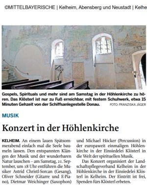 Konzert in der Höhlenkirche